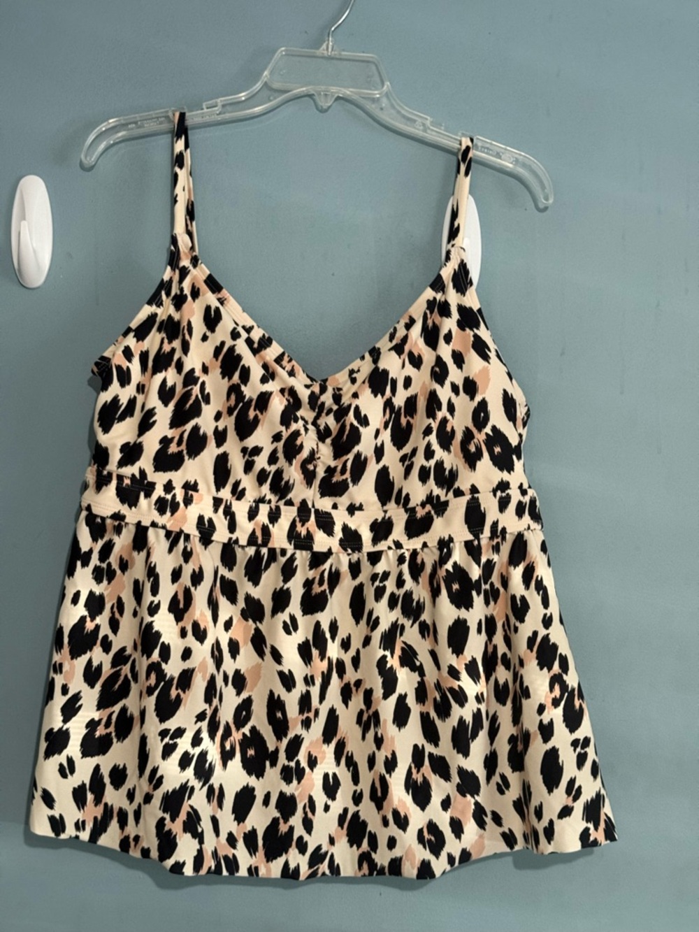 Kona Sol Animal Print One-Piece Swim Dress - Cream/Black/Brown - Picture 2 of 16